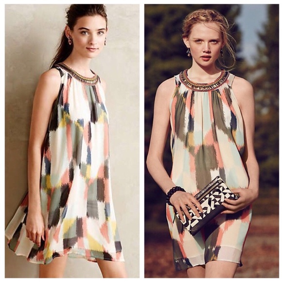 HD in Paris | Mod Jeweled Brushstrokes Shift Dress - Picture 8 of 8